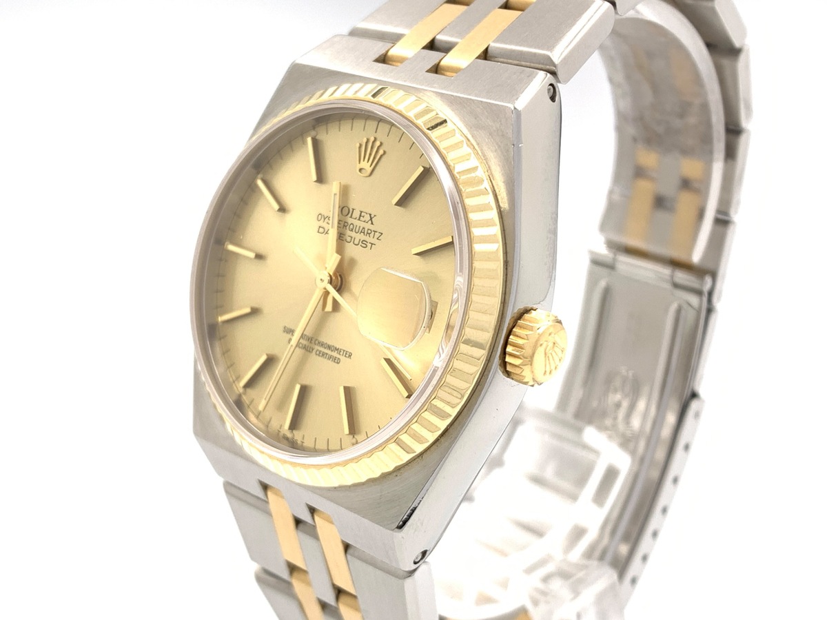 ロレックス(ROLEX) デイトジャスト オイスタークォーツ シャンパン [ゴールド系] 17013 ステンレススティール/イエローゴールド
