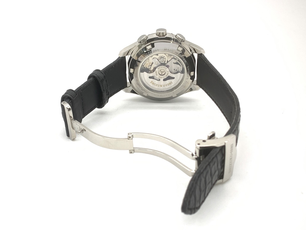 セイコー SHIZUKU-ISHI シルバー NC77-003/TNC770104 ステンレススティール レザーベルト 雫石高級時計工房