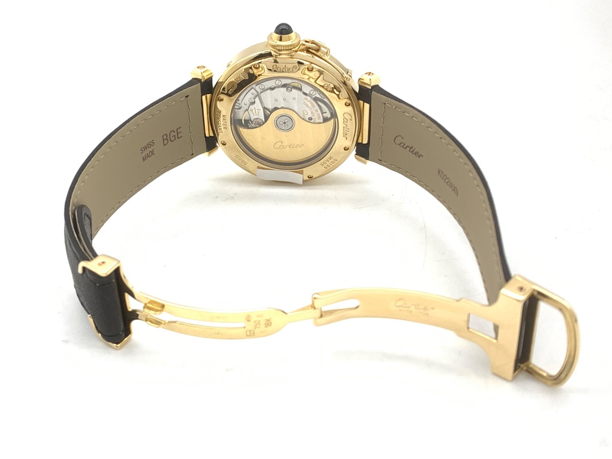 カルティエ パシャ 38mm アイボリー [ホワイト系] W3000151 イエローゴールド ムーンデイゾーン