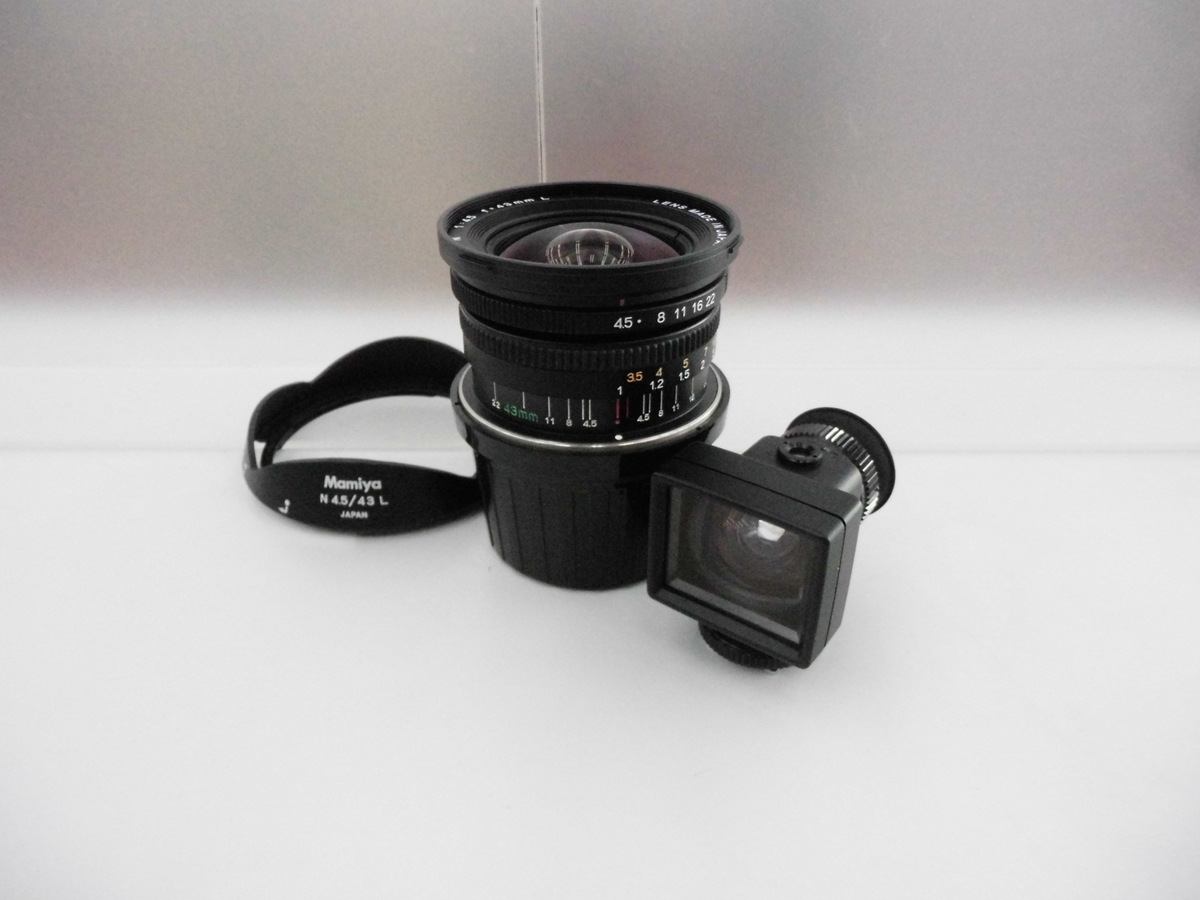 中古：AB(良品)】マミヤ Mamiya N 43mm F4.5L ファインダー付き