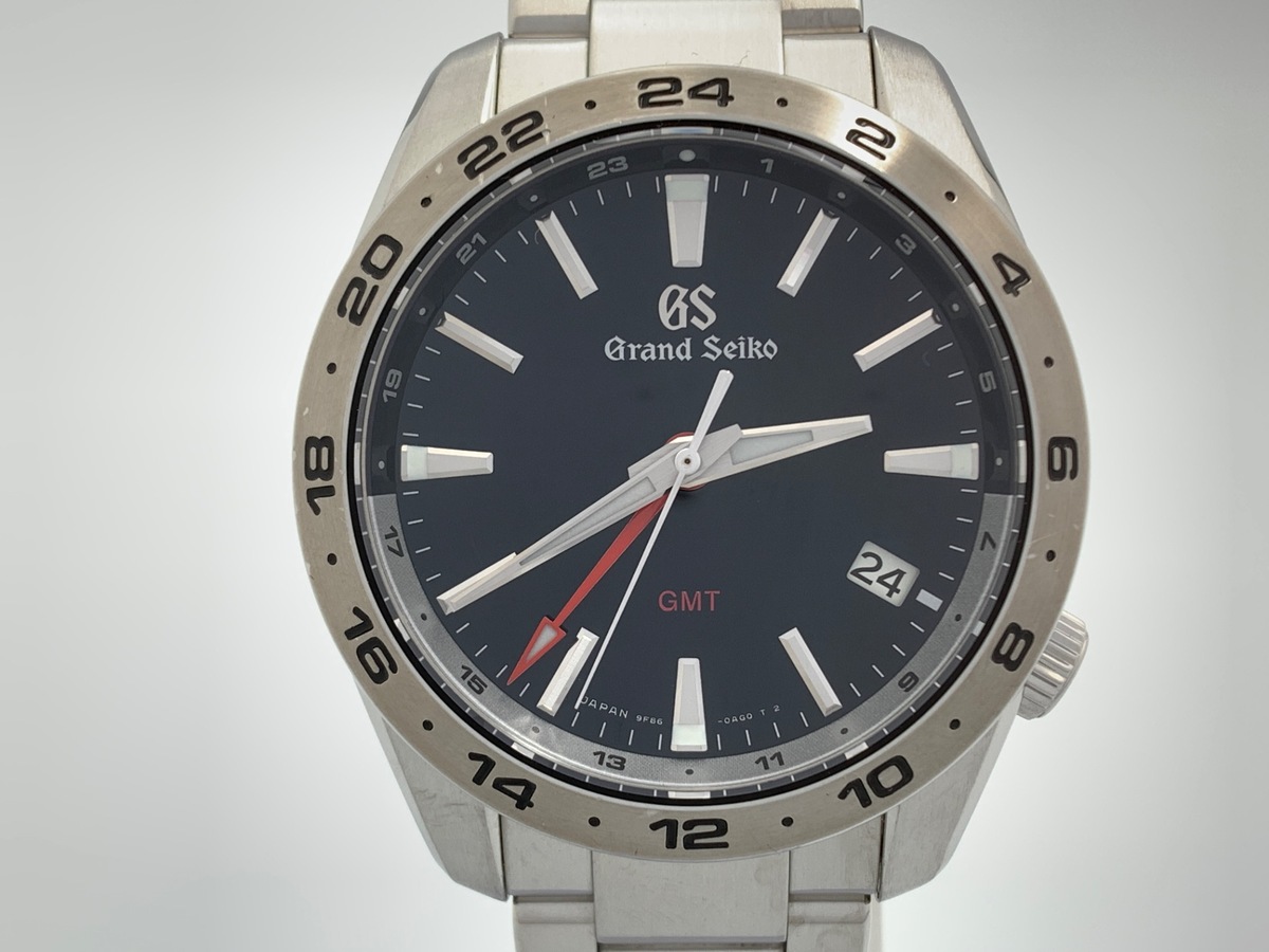 グランドセイコー クォーツ GMT ブラック SBGN029/9F86-0AK0 ステンレススティール
