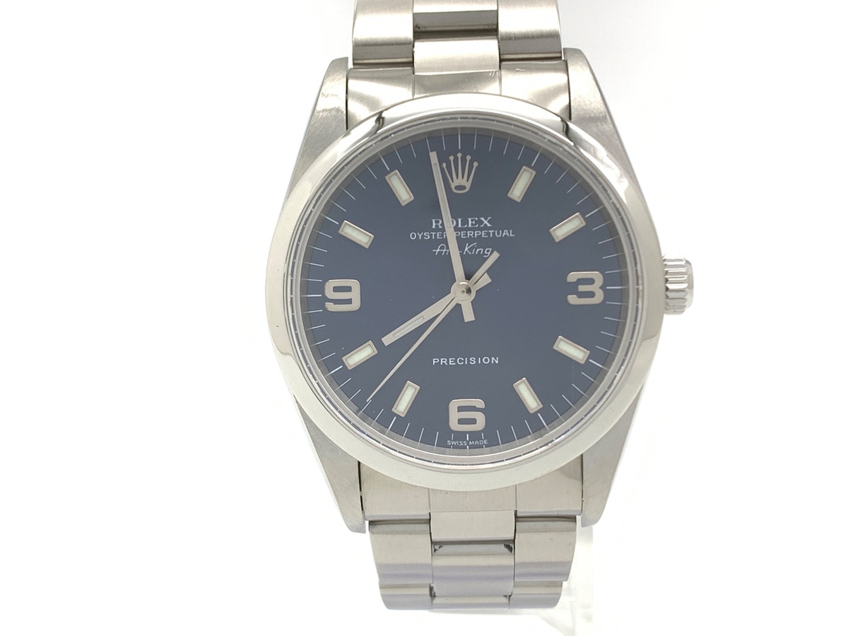ロレックス(ROLEX) エアキング ブルー 14000 ステンレススティール