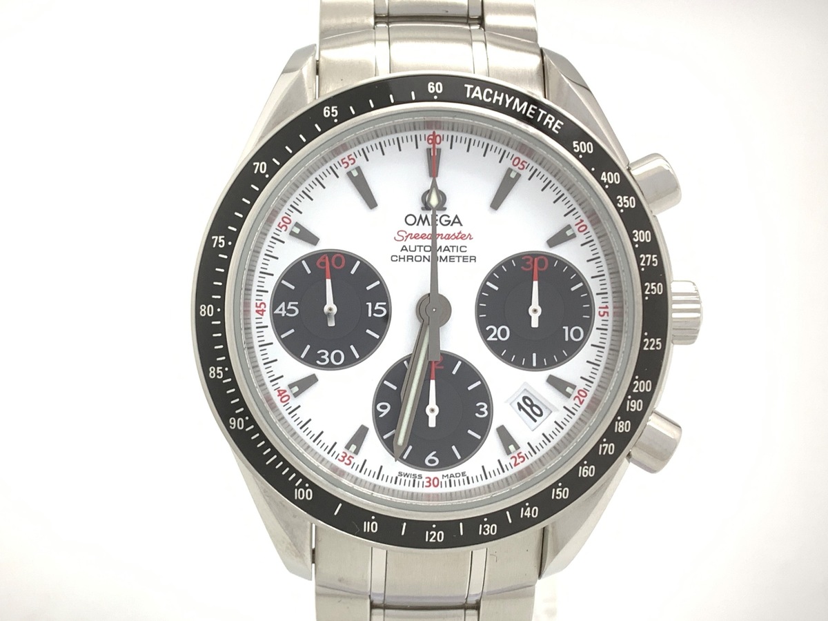 オメガ(OMEGA) スピードマスター デイト ホワイト/ブラック 323.30.40.40.04.001 ステンレススティール