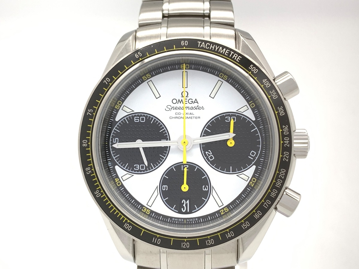 オメガ(OMEGA) スピードマスター レーシング ホワイト/ブラック/イエロー 326.30.40.50.04.001 ステンレススティール