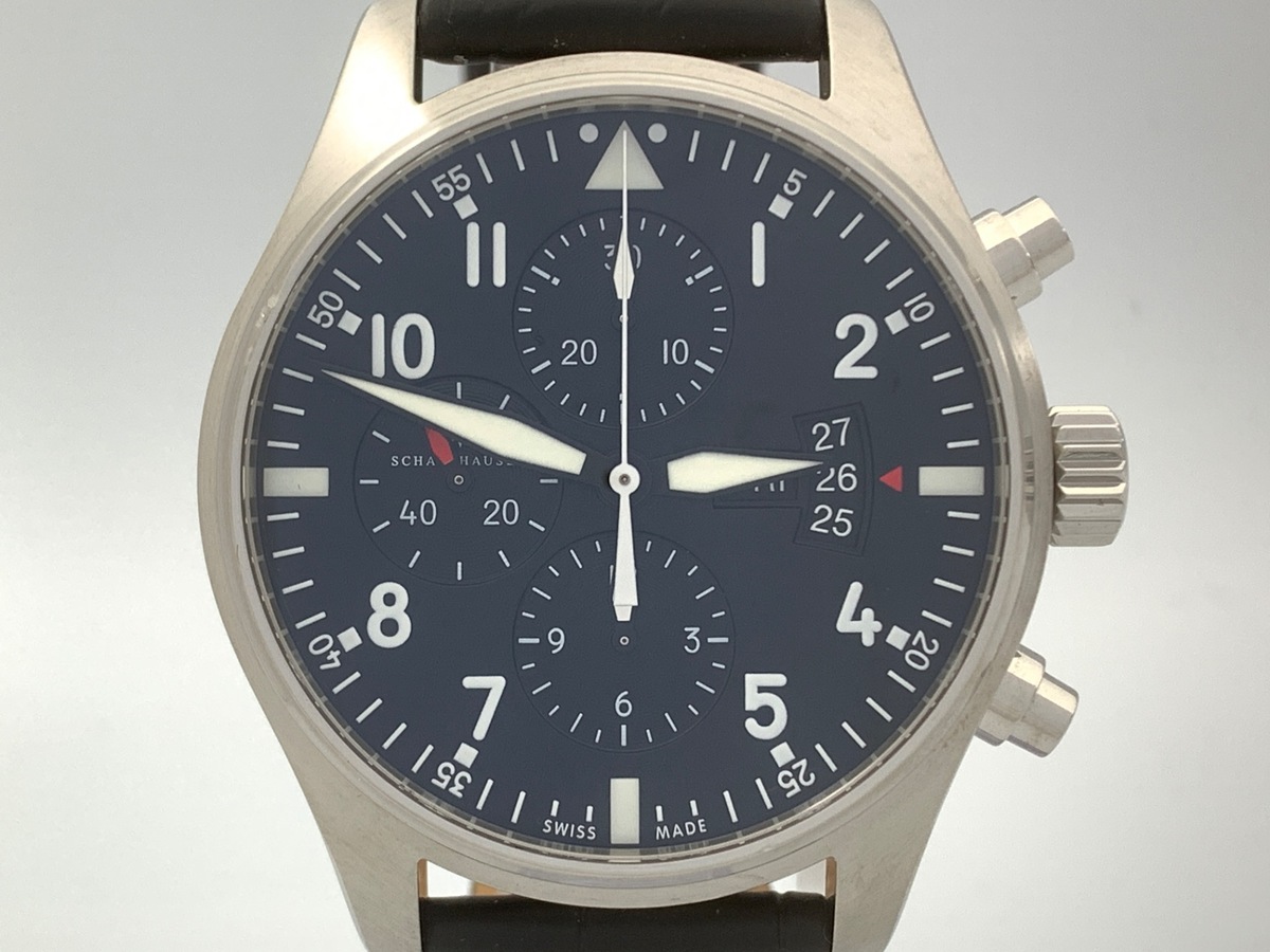 IWC パイロットウォッチ ブラック IW377701 ステンレススティール