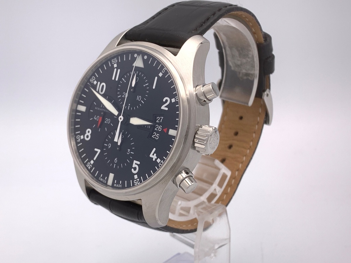 IWC パイロットウォッチ ブラック IW377701 ステンレススティール