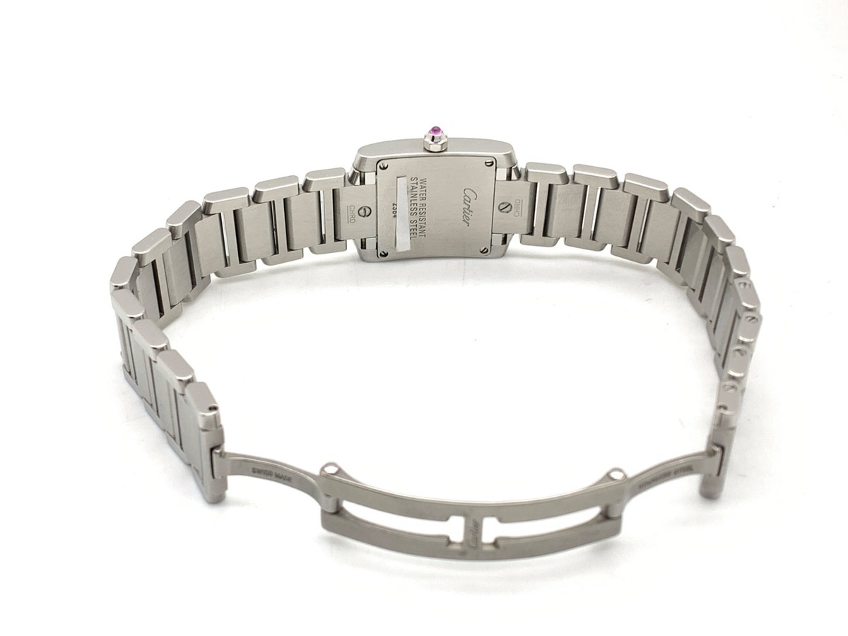 カルティエ タンクフランセーズ SM ピンク W51028Q3 ステンレススティール ピンクシェル