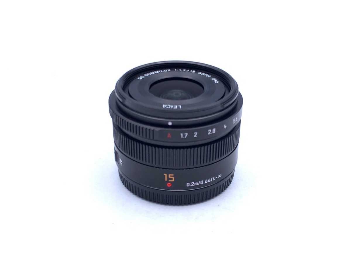 中古★パナソニック　レンズ　DG SUMMILUX 1:1.7/15 ASPH 中古：A(美品)】パナソニック LEICA DG SUMMILUX 15mm/F1.7 ASPH. [H