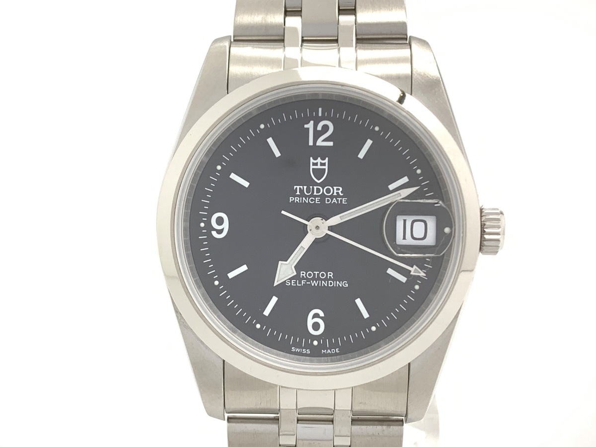 チューダー プリンスデイト ブラック 74000N ステンレススティール