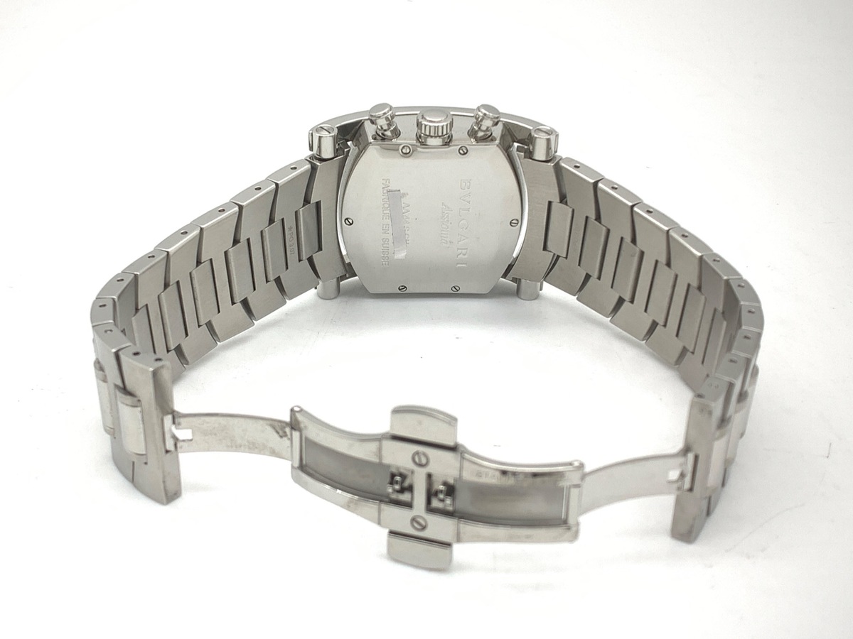 ブルガリ アショーマ クロノグラフ グレー AA44C14SSDCH/AA44SCH ステンレススティール