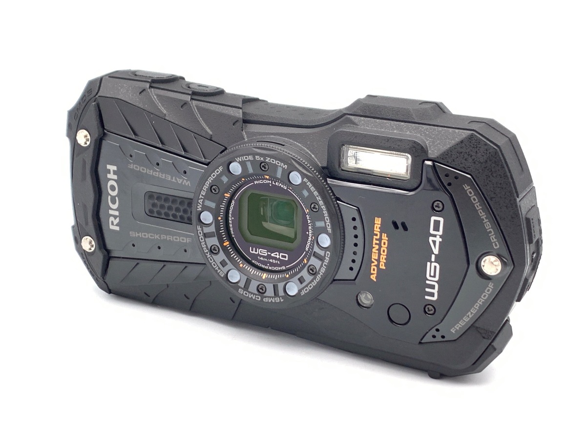 美品　RICOH リコー WG-40 ブラック 動作確認済み 中古：A(美品)】リコー WG-40 ブラック | 2441820057429