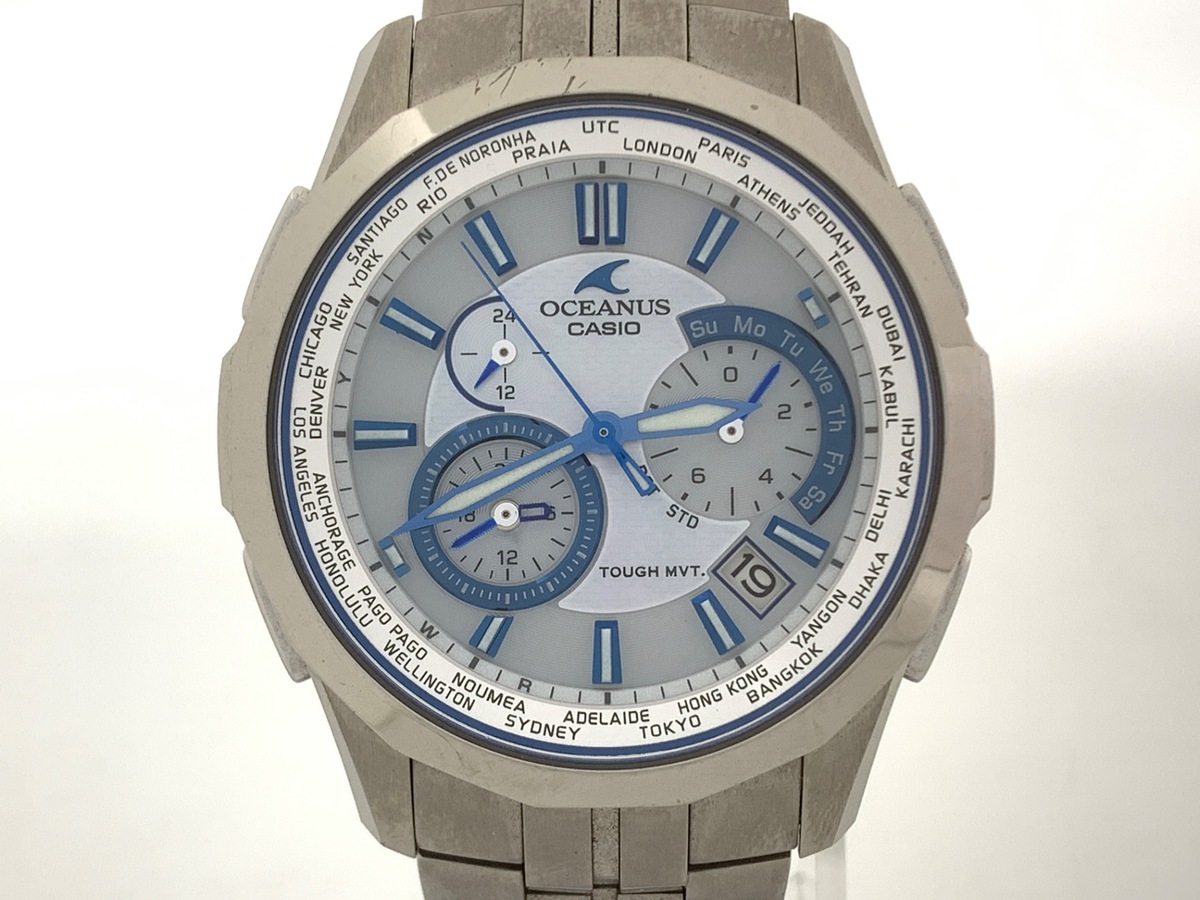 カシオ CASIO OCW-S1400PW-7AJF オシアナス マンタ カシオ オシアナス マンタ ホワイト OCW-S1400PW-7AJF チタン｜カメラ