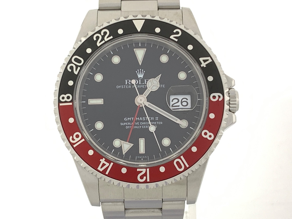 ロレックス(ROLEX) GMTマスターII ブラック 16710 ステンレススティール ブラック/レッドベゼル