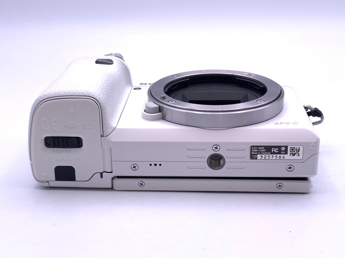 中古：A(美品)】ソニー α6000 ボディ ホワイト [ILCE-6000