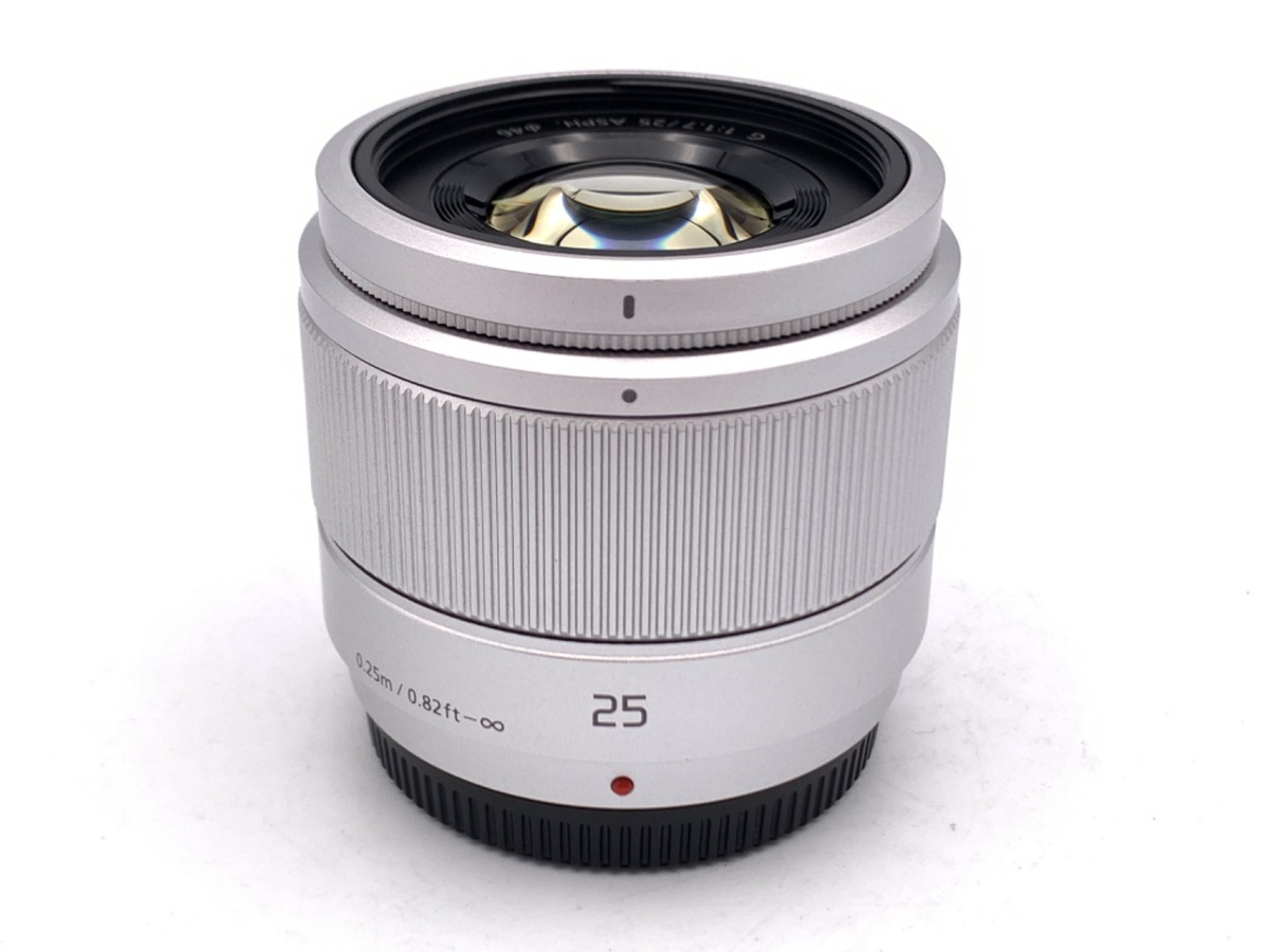 Panasonic LUMIX G 25mm F1.7 ASPH（シルバー） 中古：A(美品)】パナソニック LUMIX G 25mm F1.7 ASPH. [H-H025S