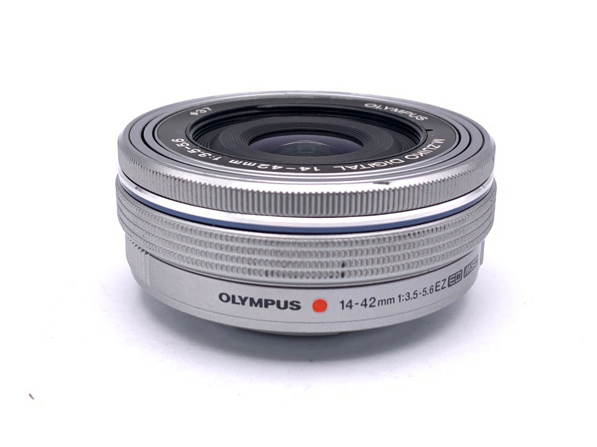 OLYMPUS M.ZUIKO レンズ14-42mm F3.5-5.6 EZ 中古：A(美品)】OM SYSTEM M.ZUIKO ED 14-42mm F3.5-5.6 EZ シルバー