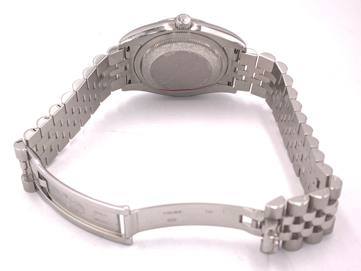 ロレックス(ROLEX) デイトジャスト 36 ブラック 116234G ステンレススティール/ホワイトゴールド 10Pダイヤ オイスターブレス