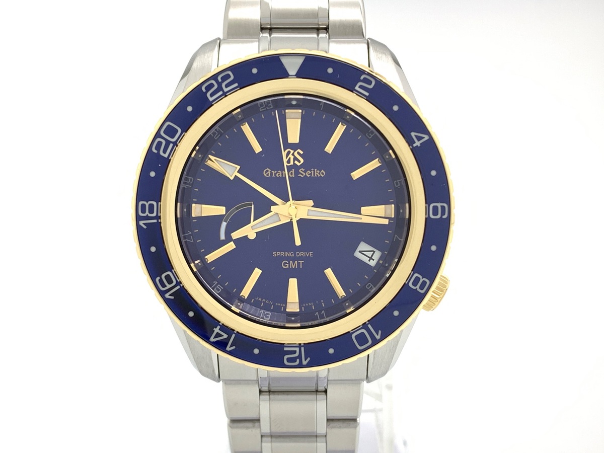 グランドセイコー スプリングドライブ GMT ブルー SBGE248/9R66-0AW0 ステンレススティール/イエローゴールド