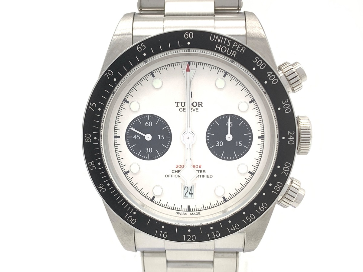 チューダー ブラックベイ クロノ ホワイト/ブラック 79360N ステンレススティール SSブレス