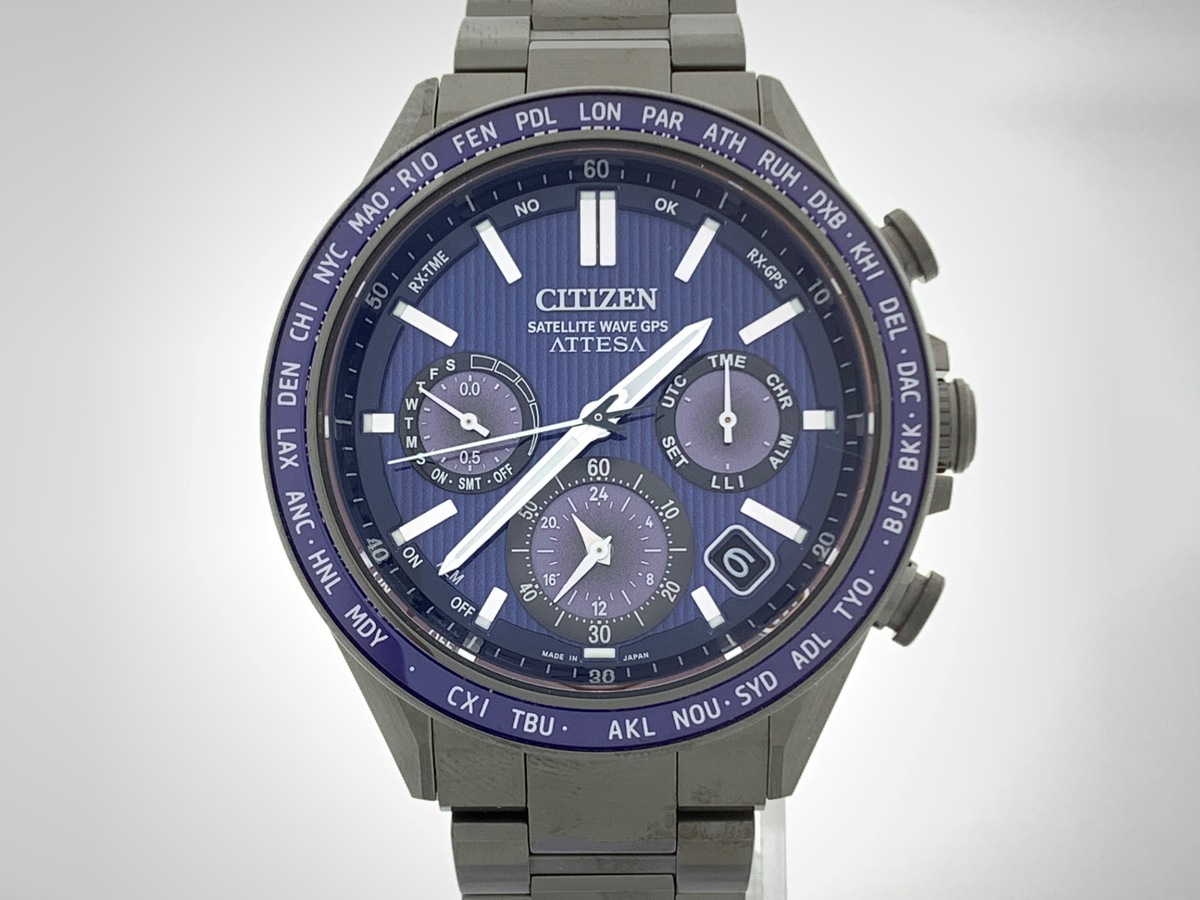 シチズン アテッサ アクトライン ブルー CC4059-64L/F950-0029S09 スーパーチタニウム ブラックチタンシリーズ