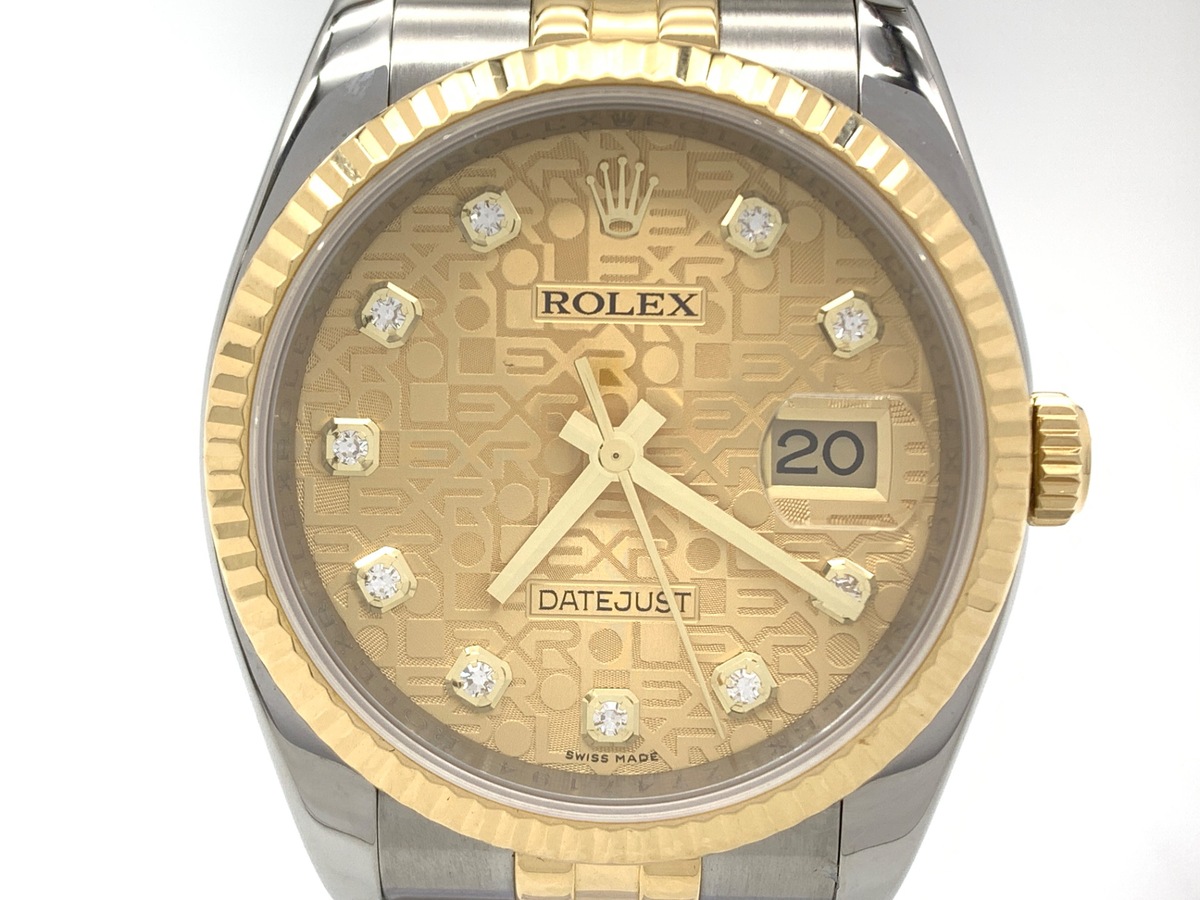 中古：AB(良品)】ロレックス(ROLEX) デイトジャスト 36 シャンパン 