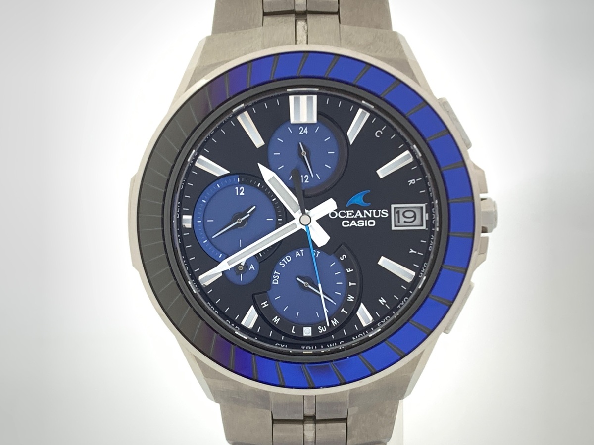 カシオ オシアナス マンタ ブラック OCW-S5000EK-1AJF チタン