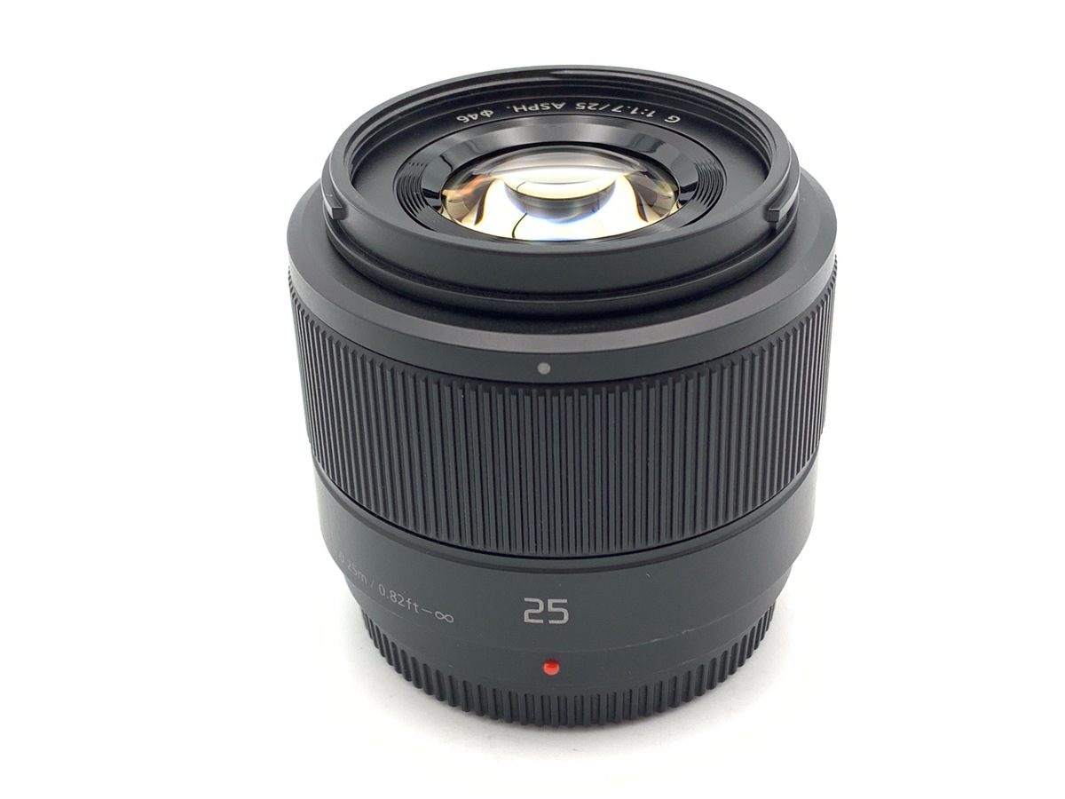 中古】パナソニック LUMIX G 25mm F1.7 ASPH. [H-H025K] ブラック 在庫