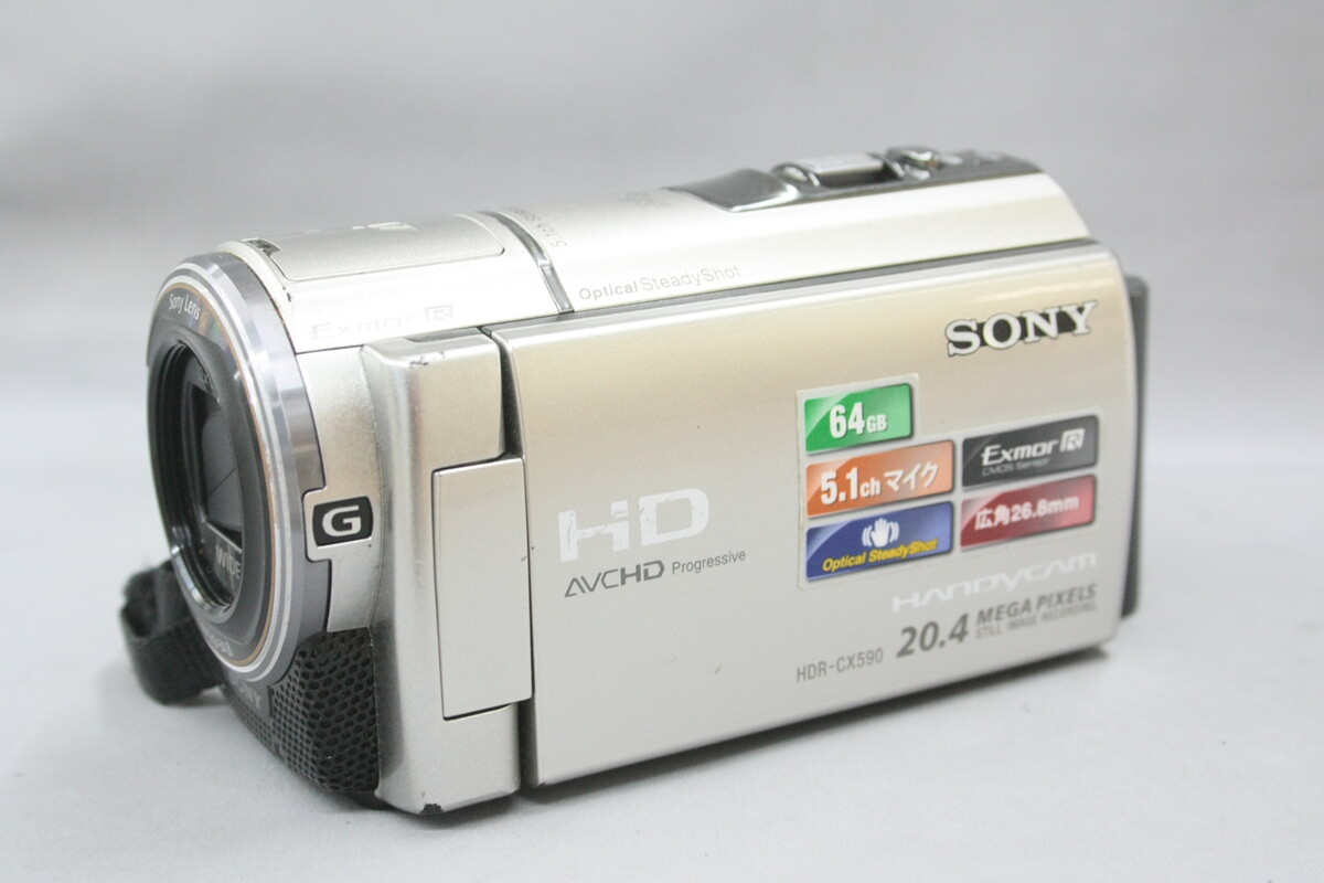 ▪️美品▪️SONY HDビデオカメラ HDR-CX590V シャンパンシルバー 中古】ソニー HDR-CX590V シャンパンシルバー｜｜カメラのキタムラ