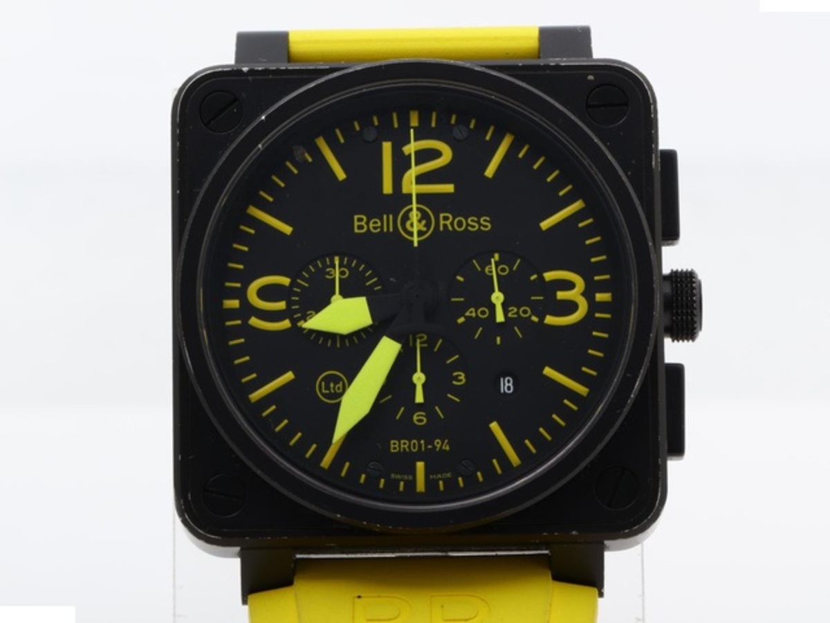 ベル&ロス BR01-94 ブラック BR01-94YELLOW-H ステンレススティール リミテッドエディション 500本限定