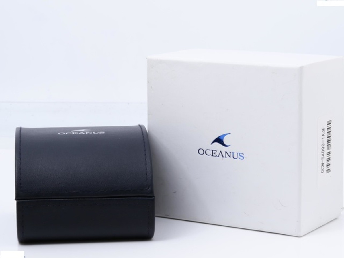 カシオ オシアナス マンタ ブラック/ブルー OCW-S4000D-1AJF チタン