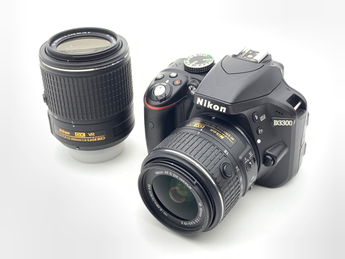 中古】ニコン D3300 ダブルズームキット2 ブラック｜｜カメラの