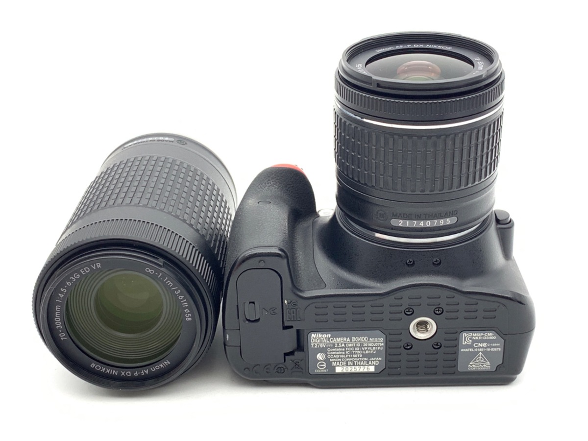 中古：B(並品)】ニコン D3400 ダブルズームキット ブラック