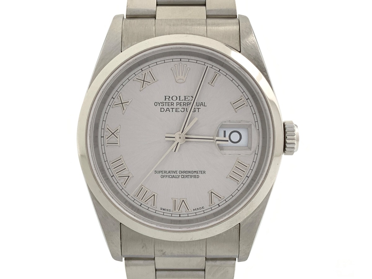 ロレックス(ROLEX) デイトジャスト 36 シルバー 16200 ステンレススティール オイスターブレス