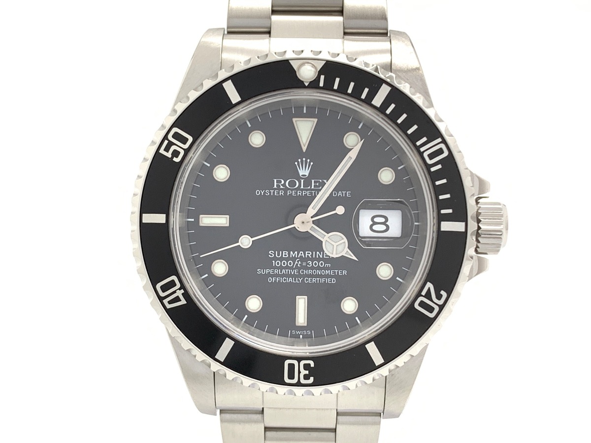 ロレックス(ROLEX) サブマリーナー デイト ブラック 16610 ステンレススティール クロノメーター表記