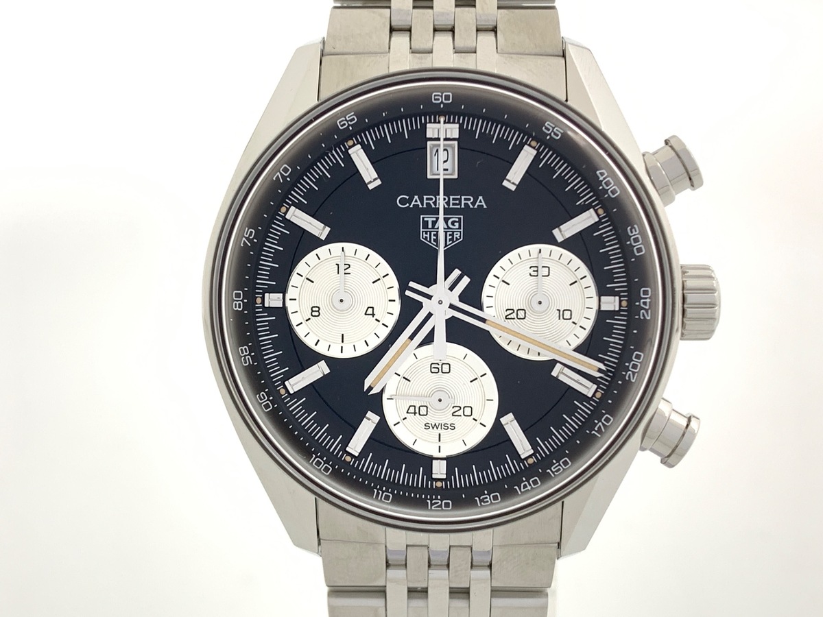 タグ・ホイヤー カレラ クロノグラフ ブラック／グレー CBS2210.BA0048 ステンレススティール