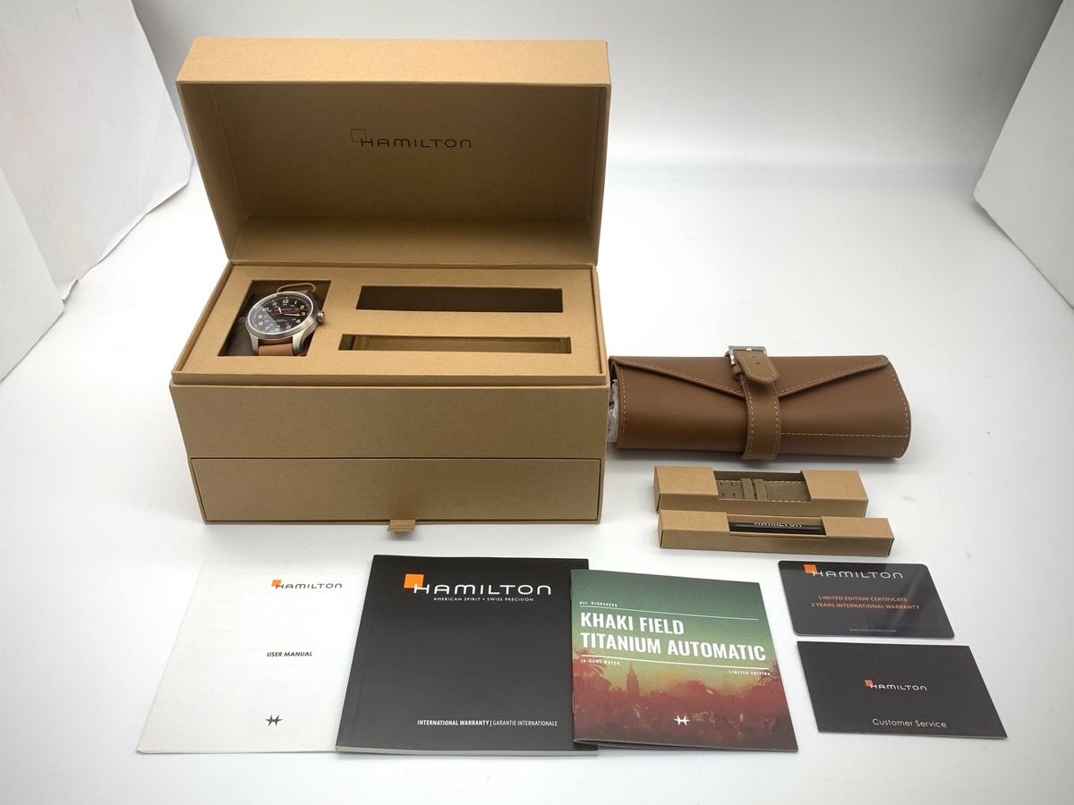 ハミルトン カーキ フィールド ブラック H70645533/H706450 チタン