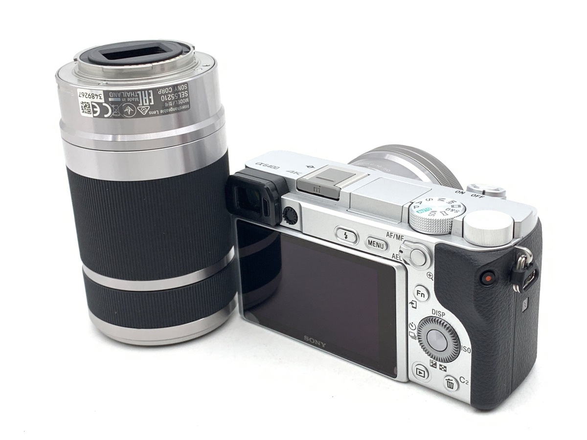 中古：AB(良品)】ソニー α6400 ダブルズームレンズキット シルバー