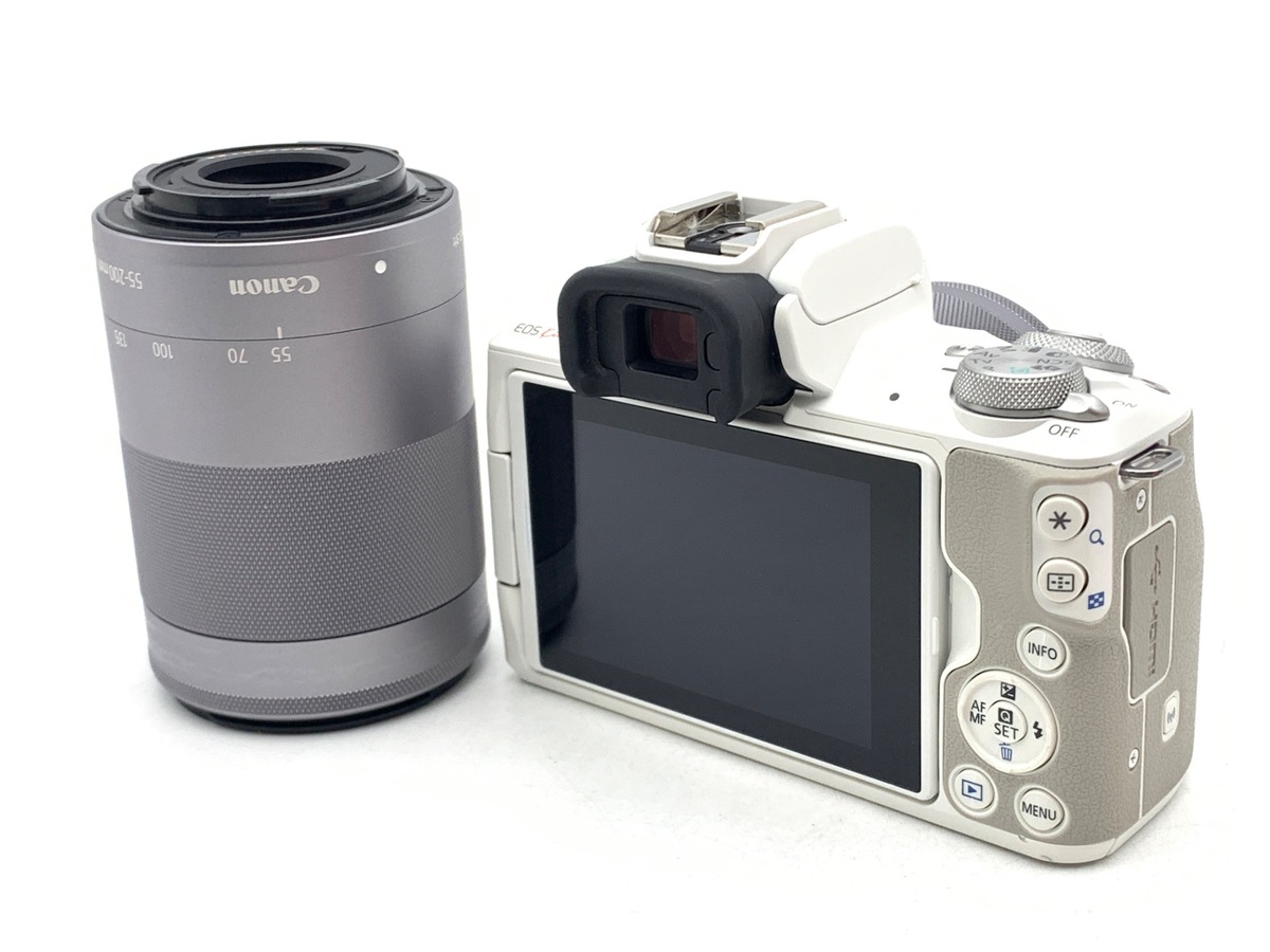 【中古】キヤノン EOS Kiss M2 ダブルズームキット ホワイト