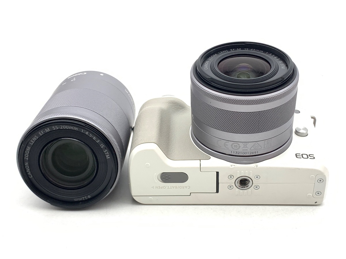 【中古】キヤノン EOS Kiss M2 ダブルズームキット ホワイト
