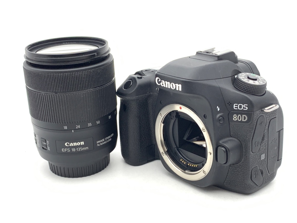 中古：B(並品)】キヤノン EOS 80D EF-S18-135 IS USM レンズキット