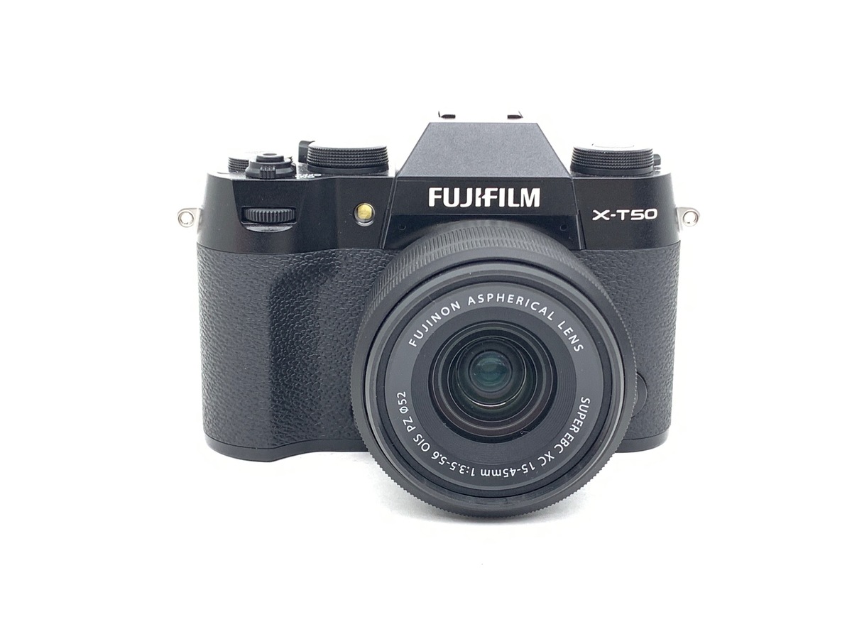 中古】フジフイルム X-T50 JP XC15-45mmレンズキット ブラック 在庫