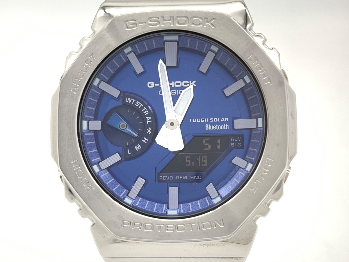 カシオ G-SHOCK ブルー GM-B2100AD-2AJF ステンレススティール