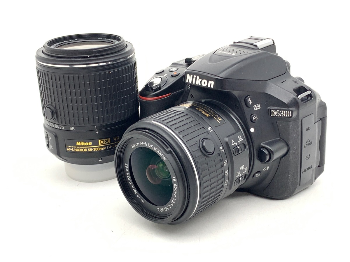 【中古】Nikon D5300 ダブルズームキット 中古】ニコン D5300 ダブルズームキット2 ブラック｜｜カメラの