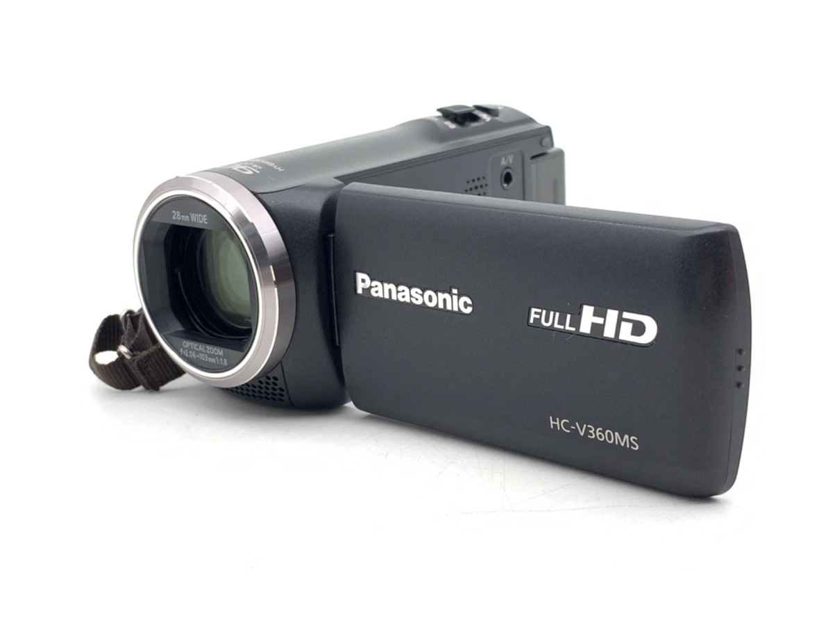【中古】 Panasonic ビデオカメラ HC-V360MS　ブラック 中古】パナソニック HC-V360MS-K ブラック｜｜カメラのキタムラネット