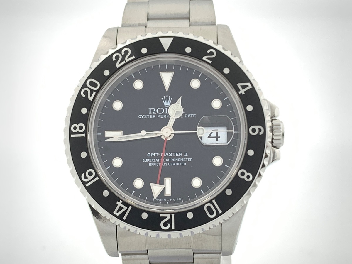 ロレックス(ROLEX) GMTマスターII ブラック 16710 ステンレススティール ブラックベゼル ダブルバッグル トリチウム