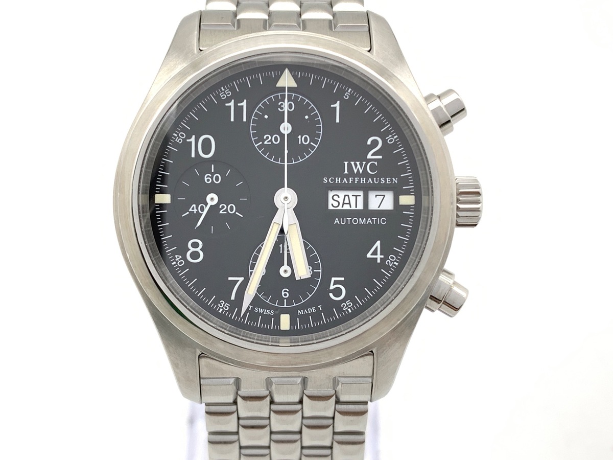 IWC パイロットウォッチ メカニカルフリーガークロノグラフ ブラック IW370603 ステンレススティール
