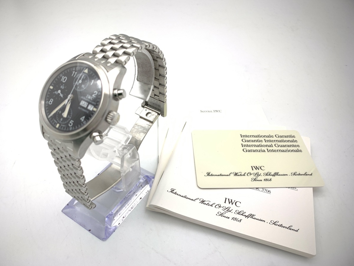 IWC パイロットウォッチ メカニカルフリーガークロノグラフ ブラック IW370603 ステンレススティール