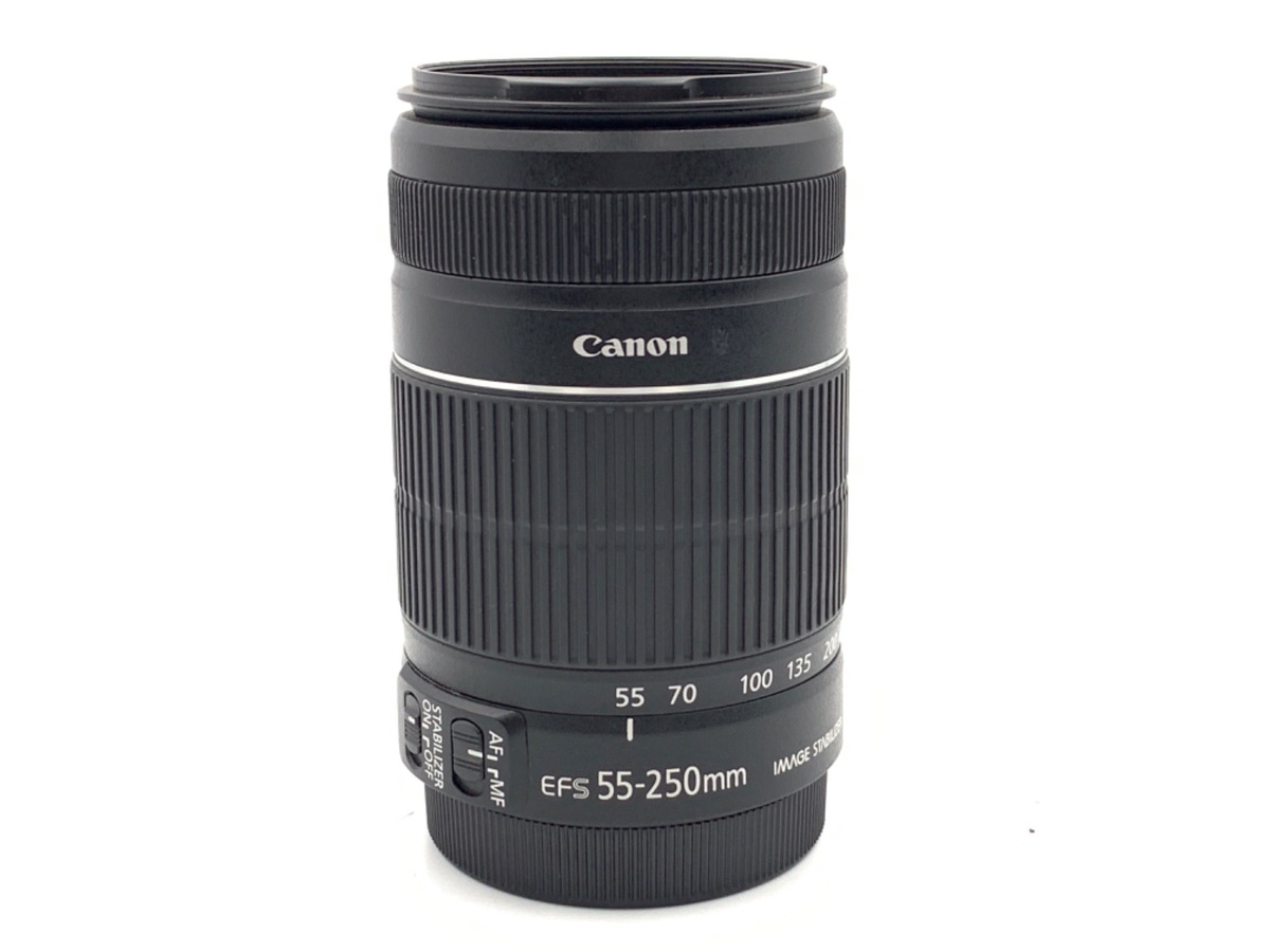 Canonキャノン望遠レンズEF-S55-250中古フード付 キヤノン 望遠レンズ CANON EF-S 55-250mm F4-5.6 IS APS-C対応