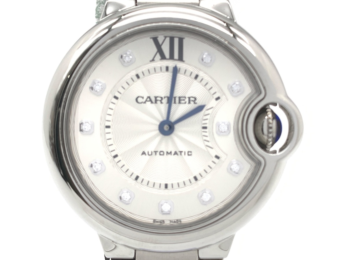 カルティエ バロンブルー シルバー W4BB0021 ステンレススティール 11Pダイヤ