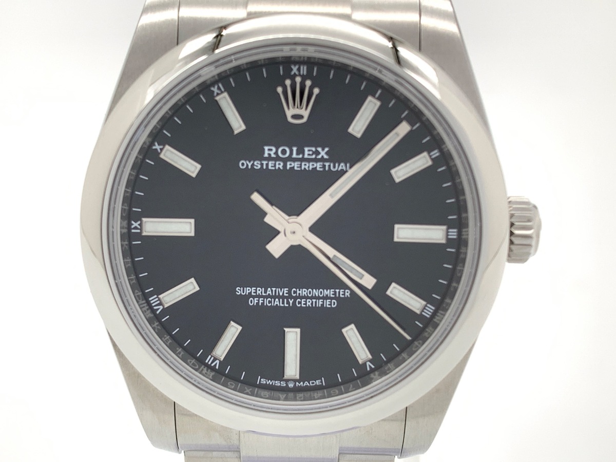 ロレックス(ROLEX) オイスターパーペチュアル 34 ブラック 124200 ステンレススティール オイスターブレス